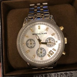 Michael Kors Ritz Chronograph Two Tone Watch